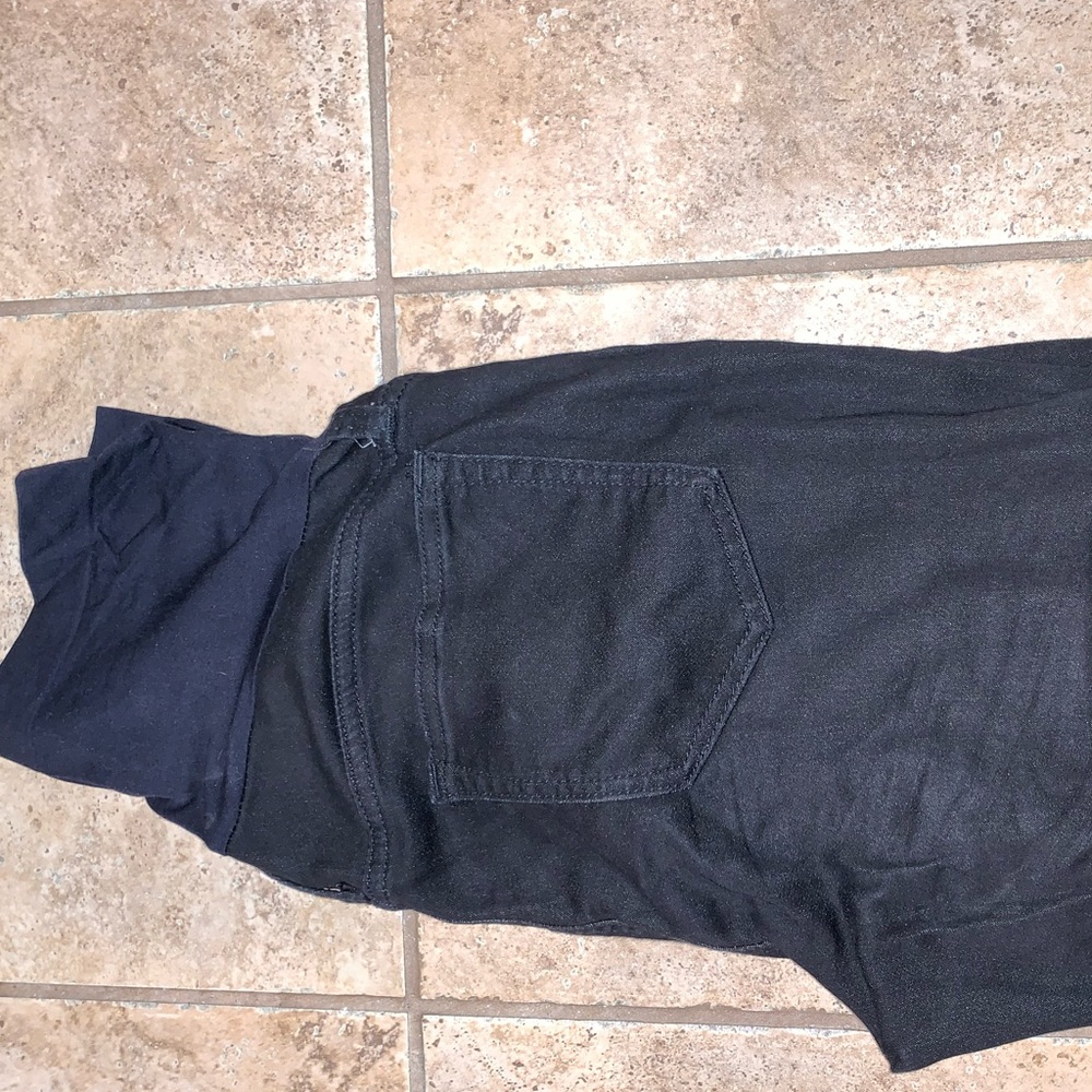 Full panel maternity skinny jegging— black